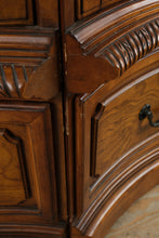 Load image into Gallery viewer, Pair of Curved Front Display Cabinets with Burled Accents
