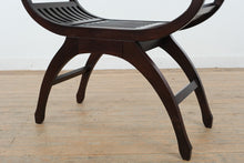 Load image into Gallery viewer, Frontgate Curved Slat Wood Bench Stool
