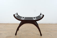 Load image into Gallery viewer, Frontgate Curved Slat Wood Bench Stool
