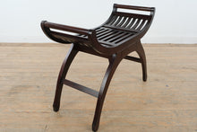 Load image into Gallery viewer, Frontgate Curved Slat Wood Bench Stool
