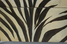 Load image into Gallery viewer, Safari Zebra Print Storage Trunk Bench Upholstered Chest Wood Base
