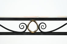 Load image into Gallery viewer, Custom Black Iron Console Table with Stone Top
