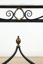 Load image into Gallery viewer, Custom Black Iron Console Table with Stone Top
