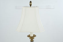 Load image into Gallery viewer, Vintage Brass and Cut Glass Column Floor Lamp 3 Way 60 Inch
