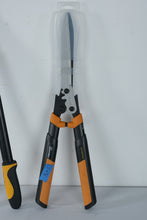 Load image into Gallery viewer, Fiskars PowerGear2 Hedge Shears and Power Lever Bypass Loppers Garden Tool Set
