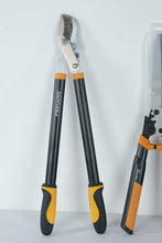 Load image into Gallery viewer, Fiskars PowerGear2 Hedge Shears and Power Lever Bypass Loppers Garden Tool Set
