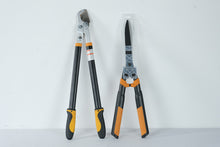 Load image into Gallery viewer, Fiskars PowerGear2 Hedge Shears and Power Lever Bypass Loppers Garden Tool Set
