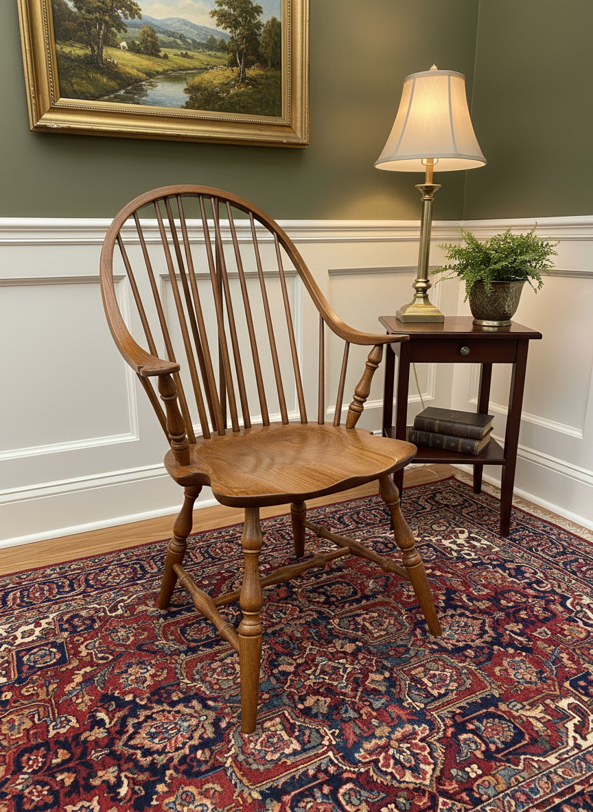 Athol Table Co. Oak Windsor-Style Armchair