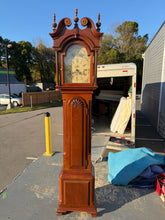 Load image into Gallery viewer, Sligh “John Goddard Newport” Grandfather Clock – Handcrafted Cherry Longcase Clock
