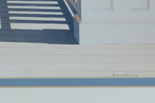 Load image into Gallery viewer, Daniel Pollera Breezy Point Framed Coastal Art Print White Wicker Porch Scene
