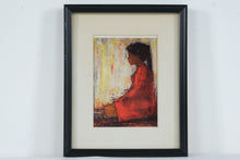 Load image into Gallery viewer, Christian Bjorn Larsen Kristina 1971 Danish Mid Century Modern Framed Print

