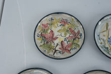 Load image into Gallery viewer, KAM Denmark Skovbilled Hand Painted Art Pottery Plates Set of 7 Monthly Botanical 725 Inch
