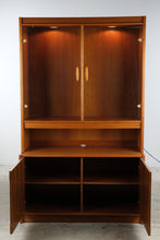 Load image into Gallery viewer, Danish Modern Teak Display Cabinet with Glass Doors and Lower Storage Made in Denmark
