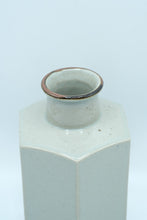 Load image into Gallery viewer, Dansk Modern Hexagonal Stoneware Vase – 4&quot; x 4&quot; x 8&quot;
