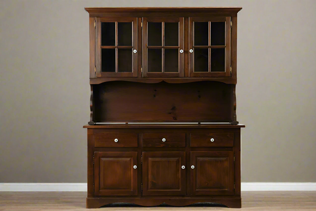 Dark Pine Buffet and Hutch