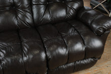 Load image into Gallery viewer, Best Chairs Co Dark Brown Leather Manual Reclining Sofa 88 Inch Three Seat Recliner Couch
