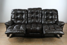 Load image into Gallery viewer, Best Chairs Co Dark Brown Leather Manual Reclining Sofa 88 Inch Three Seat Recliner Couch
