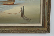 Load image into Gallery viewer, Original David Forbis Coastal Oil Painting – “Boats at Rest” – 44&quot; x 31.5&quot; Framed Seascape
