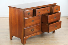 Load image into Gallery viewer, Davis Cabinet Company Solid Cherry Seven-Drawer Dresser with Dental Molding
