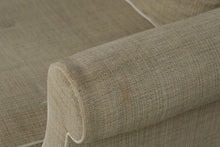 Load image into Gallery viewer, Traditional Beige Upholstered Sofa with Rolled Arms and Loose Cushions
