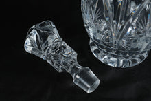 Load image into Gallery viewer, Cut Lead Crystal Decanter 15” Tall Starburst &amp; Fan Cut with Faceted Stopper
