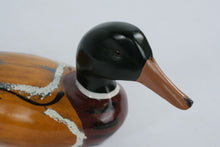 Load image into Gallery viewer, Hand-Painted Wooden Duck Decoy – Mallard Drake Style
