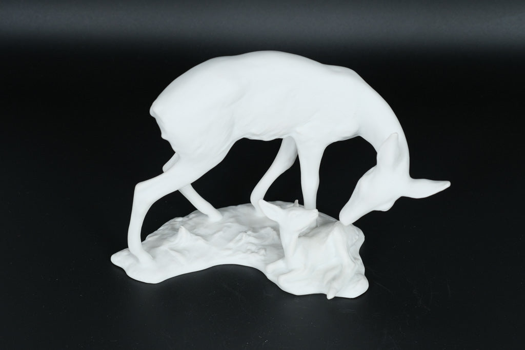 Kaiser Bisque Porcelain Sculpture – Deer and Fawn