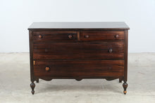 Load image into Gallery viewer, Vintage 1920s–1930s Mahogany Four-Drawer Dresser Chest
