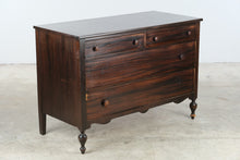 Load image into Gallery viewer, Vintage 1920s–1930s Mahogany Four-Drawer Dresser Chest
