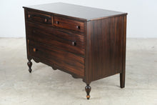 Load image into Gallery viewer, Vintage 1920s–1930s Mahogany Four-Drawer Dresser Chest
