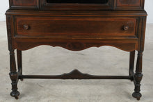 Load image into Gallery viewer, Depression Era Jacobean Revival Glass Door Display Cabinet
