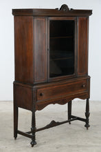 Load image into Gallery viewer, Depression Era Jacobean Revival Glass Door Display Cabinet
