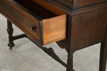 Load image into Gallery viewer, Depression Era Jacobean Revival Glass Door Display Cabinet
