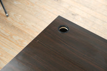 Load image into Gallery viewer, Modern Espresso Office Desk with Cable Management Grommets
