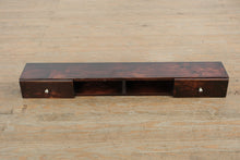 Load image into Gallery viewer, Handcrafted Dark Wooden Desk Organizer with Dual Drawers – 48" Wide
