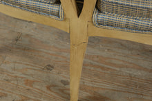 Load image into Gallery viewer, Early 1900s Carved Hotel Lobby Settee with Custom Upholstery
