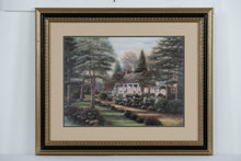 Load image into Gallery viewer, DeVries House by B. Scully – Custom Framed Art for Bombay Company – Southern Home Landscape 35” x 29”
