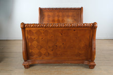 Load image into Gallery viewer, Diamond Patterned Solid Pine Queen Bed
