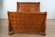 Load image into Gallery viewer, Diamond Patterned Solid Pine Queen Bed
