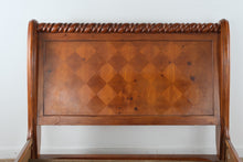 Load image into Gallery viewer, Diamond Patterned Solid Pine Queen Bed
