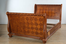 Load image into Gallery viewer, Diamond Patterned Solid Pine Queen Bed
