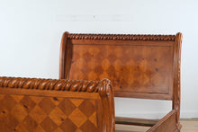 Load image into Gallery viewer, Diamond Patterned Solid Pine Queen Bed
