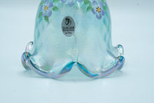 Load image into Gallery viewer, Hand-Painted Fenton Art Glass Bell with Floral Motif &amp; Iridescent Rim
