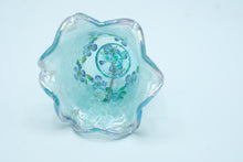 Load image into Gallery viewer, Hand-Painted Fenton Art Glass Bell with Floral Motif &amp; Iridescent Rim
