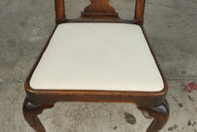 Load image into Gallery viewer, Antique Queen Anne Style Walnut Side Chair with Vase Splat and Upholstered Seat
