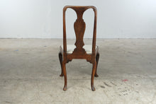 Load image into Gallery viewer, Antique Queen Anne Style Walnut Side Chair with Vase Splat and Upholstered Seat
