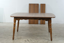 Load image into Gallery viewer, Traditional Wood Extendable Dining Table with Turned Legs and Extension Leaves
