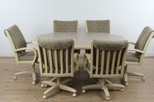 Load image into Gallery viewer, Chromcraft Postmodern Dining Table with 6 Swivel Chairs
