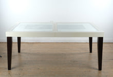 Load image into Gallery viewer, Sofía Vergara Savona Ivory Glass Top Dining Table Set with 6 Upholstered Chairs
