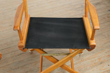 Load image into Gallery viewer, Pair of Vintage Wooden Director’s Chairs with Black Canvas Seats &amp; Backs
